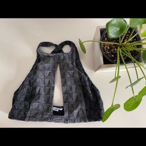 Out From Under Bralette Grey Black Knit Size M